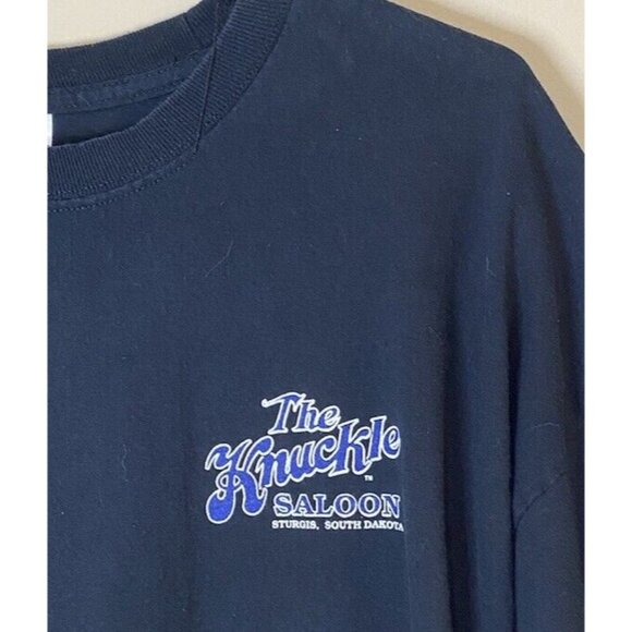 The Knuckle Saloon Sturgis Black Long sleeve shirt XL Double-Sided - Picture 3 of 7